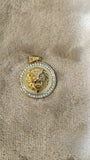 14k gold plated Lion pendant