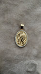 14k gold plated praying hands pendant