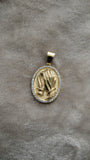 14k gold plated praying hands pendant