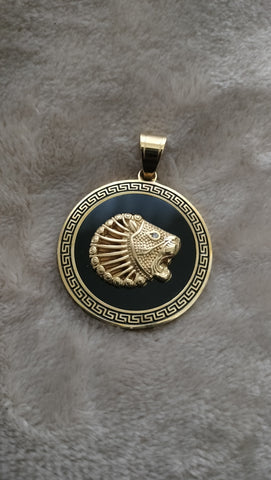 14k gold plated Lion pendant