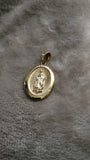 14k gold plated Virgin Mary pendant