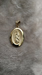 14k gold plated Virgin Mary pendant