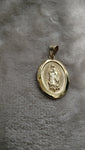 14k gold plated Virgin Mary pendant