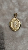 14k gold plated Virgin Mary pendant