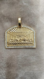 14k gold-plated Last Supper pendant