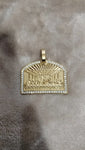 14k gold-plated Last Supper pendant