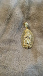 14k gold plated Virgin Mary pendant