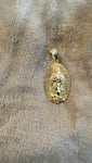 14k gold plated Virgin Mary pendant