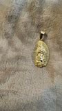 14k gold plated Virgin Mary pendant