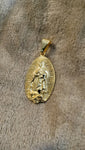 14k gold plated Virgin Mary pendant