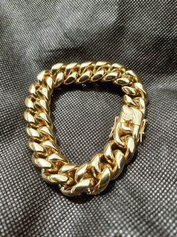 On Sale Now 18k Gold Plated 16mm Cuban link bracelet