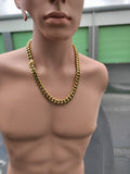 14k 14mm Gold Plated Cuban Link Chain