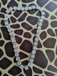 14k white Goldplated 12mm Icedout Tennis Chain