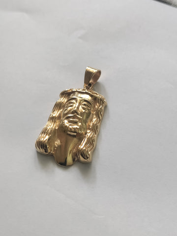 14k gold plated Jesus pendant