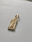 14k gold plated Virgin Mary pendant