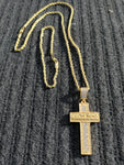 14k 3mm Gold Plated Rope Chain and Pendent Set