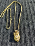 14k 3mm Gold Plated Rope Chain and Pendent Set