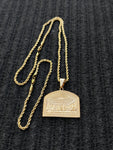 14k 3mm Gold Plated Rope Chain and Pendent Set