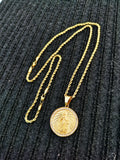 14k 3mm Gold Plated Rope Chain and Pendent Set