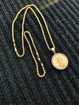 14k 3mm Gold Plated Rope Chain and Pendent Set