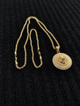 14k 3mm Gold Plated Rope Chain and Pendent Set