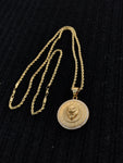 14k 3mm Gold Plated Rope Chain and Pendent Set