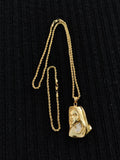 14k 3mm Gold Plated Rope Chain and Pendent Set