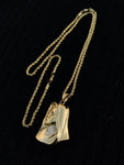 14k 3mm Gold Plated Rope Chain and Pendent Set