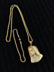 14k 3mm Gold Plated Rope Chain and Pendent Set