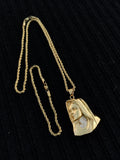 14k 3mm Gold Plated Rope Chain and Pendent Set