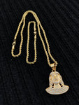 14k 3mm Gold Plated Rope Chain and Pendent Set