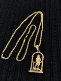 14k 3mm Gold Plated Rope Chain and Pendent Set