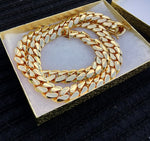 14k Gold Plated Miami Cuban Link 15mm 24inch Chain