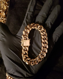 14k 14mm Cuban link bracelet