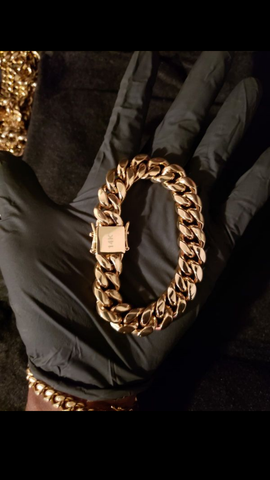 14k 14mm Cuban link bracelet