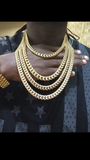 14k 8mm Gold Plated Cuban Link Chain