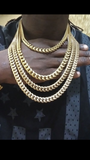 14k 8mm Gold Plated Cuban Link Chain