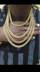 14k 8mm Gold Plated Cuban Link Chain