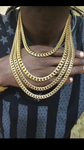 14k 8mm Gold Plated Cuban Link Chain