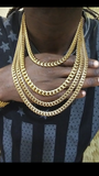 14k 8mm Gold Plated Cuban Link Chain