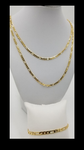 14k 4mm Gold Filled Figaro 2 Chains 20" 24" and Bracelet Set