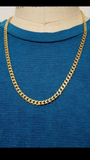 14k 6mm Gold Plated Cuban Link Chain