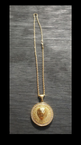 14k 3mm Gold Plated Rope Chain and Pendent Set